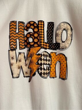 Kids Halloween Graphic Tee - Orange & Black